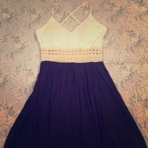 Pretty Lacey top blue float summer dress